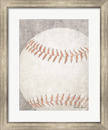 Framed Sports Ball - Baseball Print
