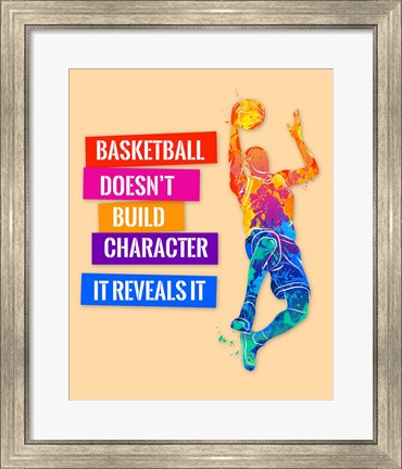Framed Basketball 3 Print