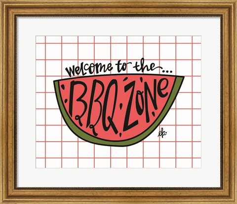 Framed BBQ Zone Print