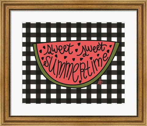 Framed Sweet Summertime Watermelon Print