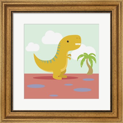Framed Li&#39;l T-rex Print
