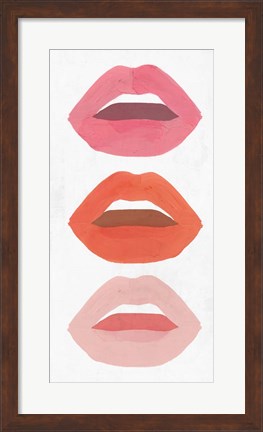 Framed Red Lips I Print