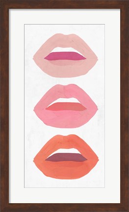 Framed Red Lips II Print