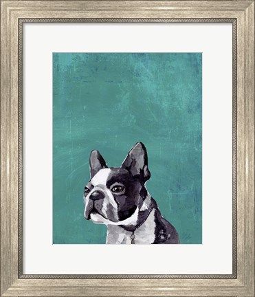Framed Frenchie Puppy Print