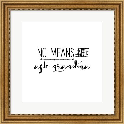 Framed Grandma Inspiration II Print