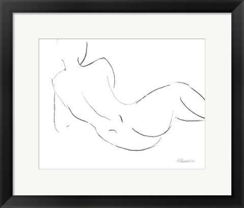 Framed Nude Sketch III Print