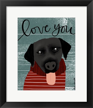Framed Love You Lab Print