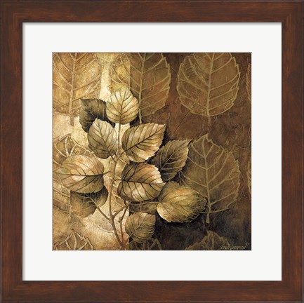 Framed Leaf Patterns III Print