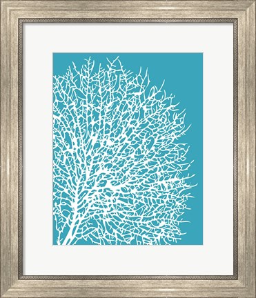 Framed Aqua Coral II Print