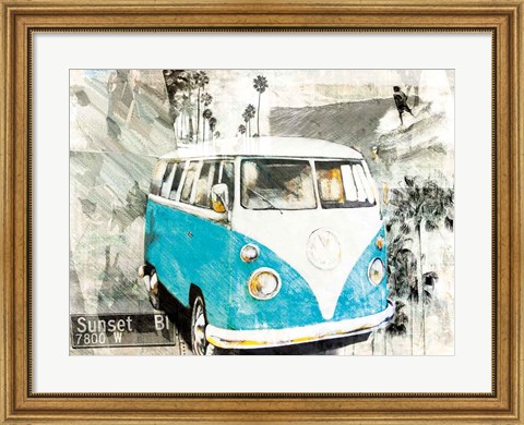 Framed Hippie Van Print