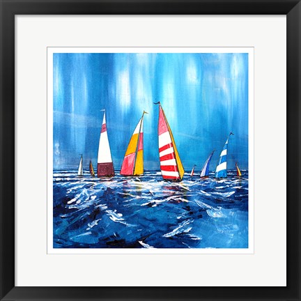 Framed Sailing Boats I Print