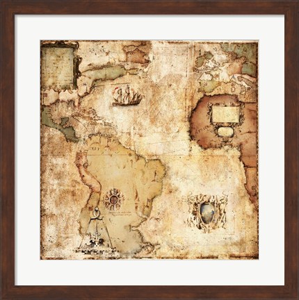 Framed Map of Discovery Print