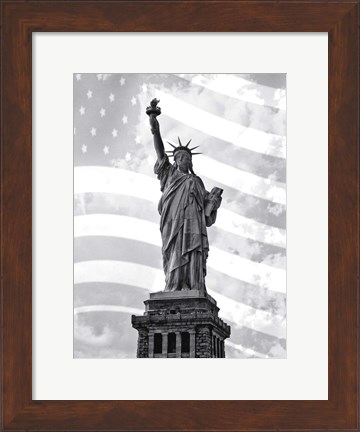 Framed Liberty Flag Print