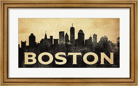 Framed Boston Skyline Print