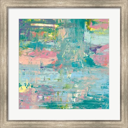 Framed Islands Abstract I Print