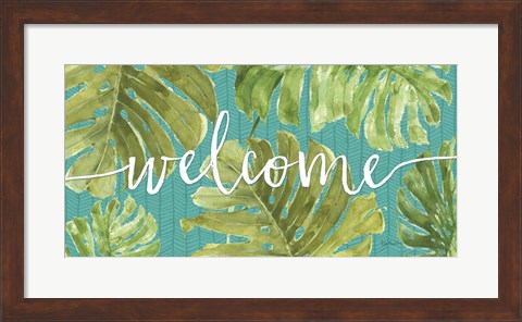 Framed Mixed Greens Welcome Print