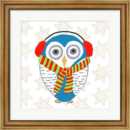 Framed Christmas Owl II Print