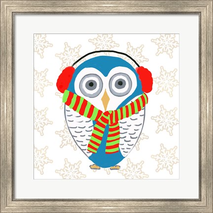 Framed Christmas Owl II Print