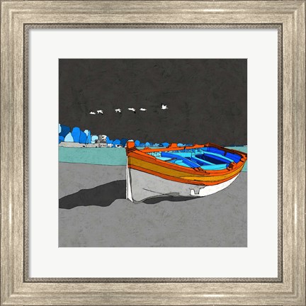 Framed Boat Ride along the Coast II Print