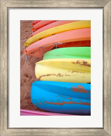 Framed Kayaks II Print