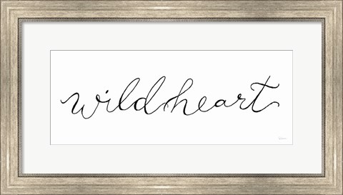Framed Wild Heart on White Print
