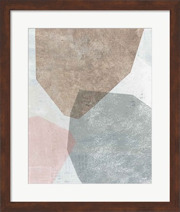 Framed Pensive I Blush Gray Print