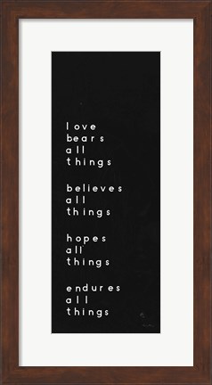 Framed Words of Encouragement I Black Print