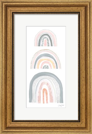 Framed Boho Rainbow V Print