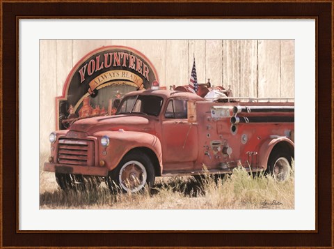 Framed Volunteer Firefighter Print