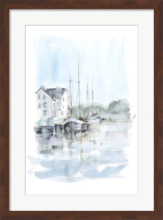 Framed New England Port I Print