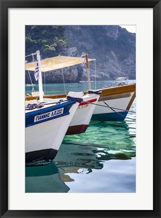 Framed Workboats of Corfu, Greece II Print