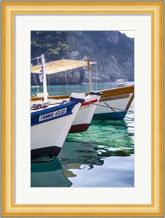 Framed Workboats of Corfu, Greece II Print