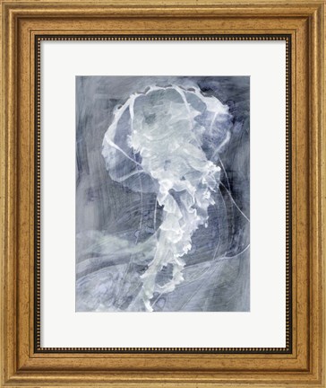 Framed Indigo Jellyfish I Print