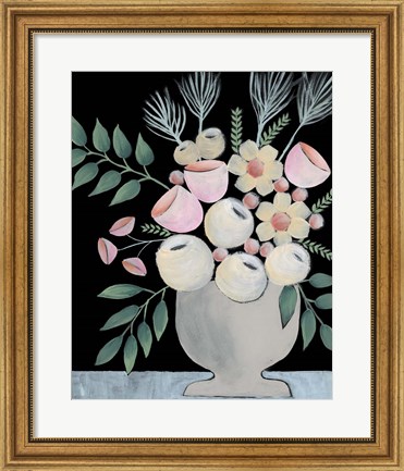 Framed Rosada Floral I Print