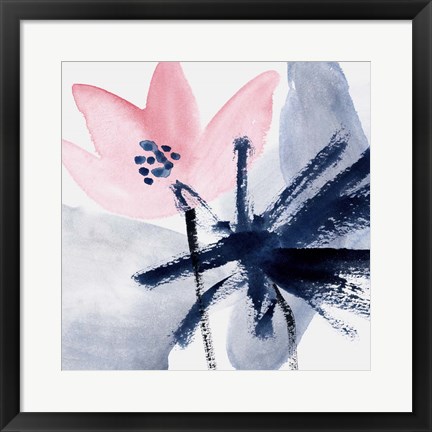 Framed Pink Water Lilies IV Print