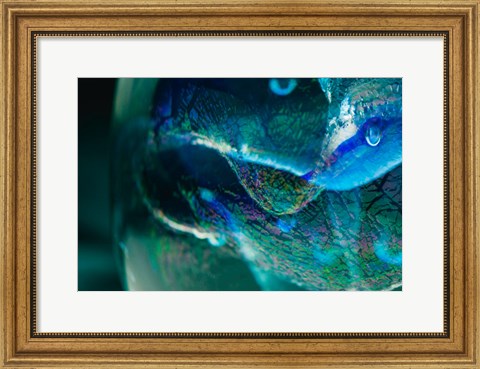 Framed Macro Of Colorful Glass 1 Print