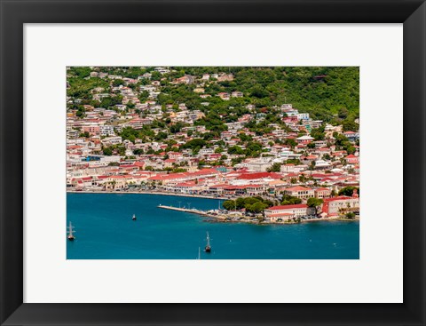 Framed Charlotte Amalie, St Thomas, US Virgin Islands Print