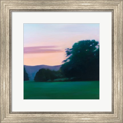 Framed Lawn at Twilight Print