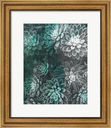 Framed Colored Succulents II Print