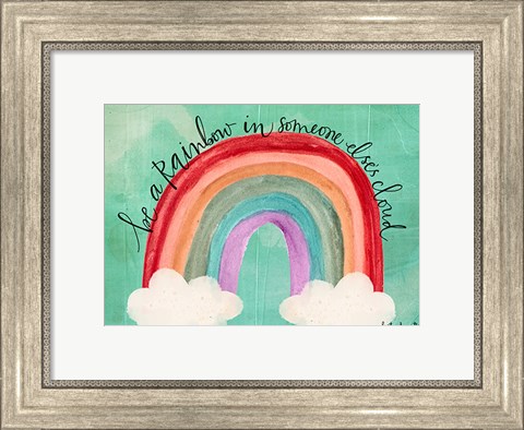 Framed Be a Rainbow Print
