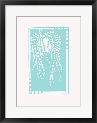 Framed Mint String of Pearls Print