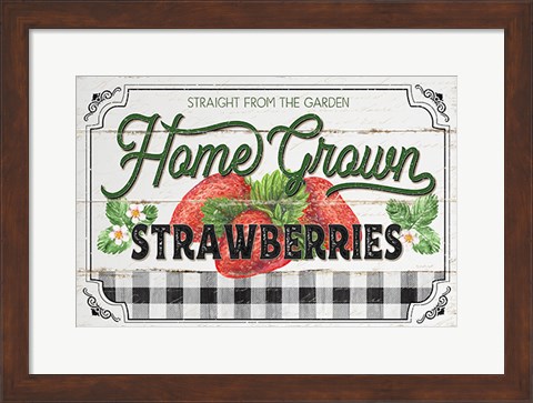 Framed Home Grown Strawberries Print