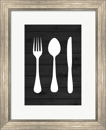 Framed Dining Utensils Print