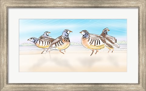 Framed Partridges Print