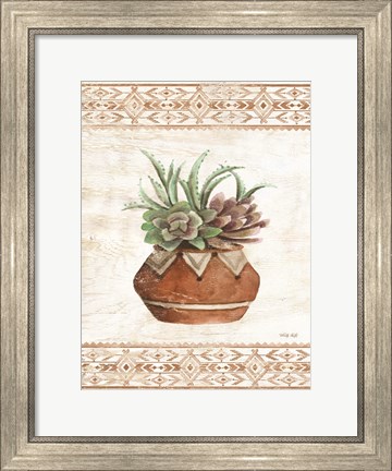 Framed Southwest Terracotta Succulents II Print