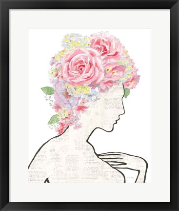 Framed She Dreams of Roses I Print