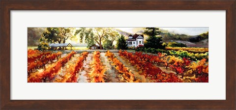 Framed Golden Vineyard Print