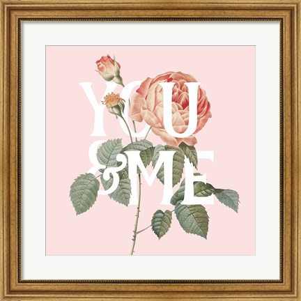 Framed Botanical Pink Rose II You Print