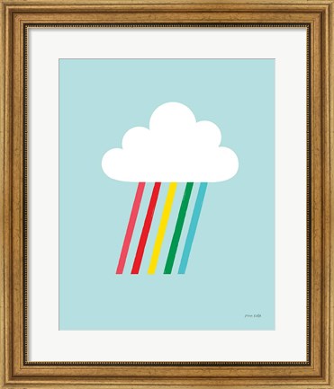 Framed Rainbow Rays II Print