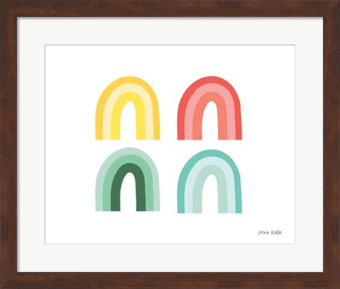 Framed Rainbow Colors I Print